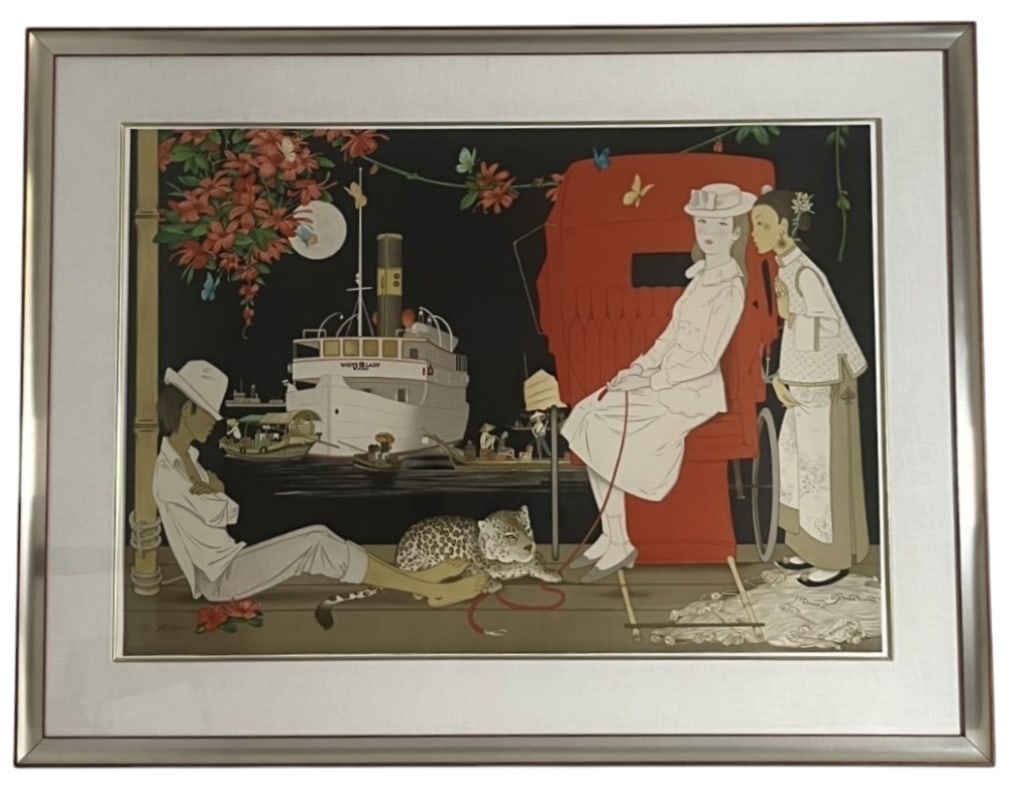 Philippe Henri Noyer "White Lady" LE Serigraph: IMPORTANT NOTE: Please be advised that we offer reasonably priced in-house shipping, but you must select Arrange My Own Shipping as part of your post-auction invoice options. Philippe Henri Noyer "Whi