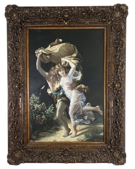 After Pierre Auguste Cot "The Storm" On Canvas (1 of 10)