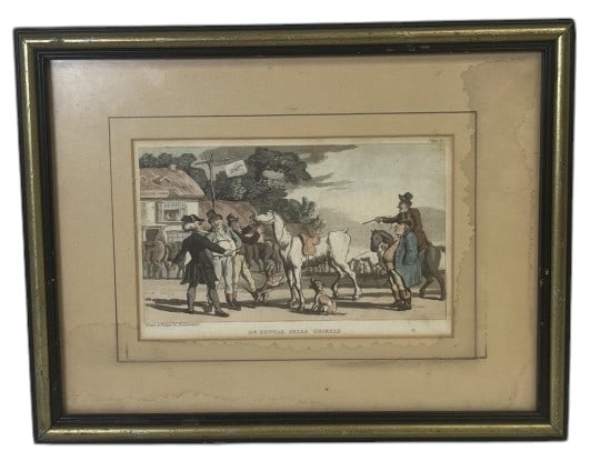 Thomas Rowlandson (1756-1827) Antique Etching: IMPORTANT NOTE: Please be advised that we offer reasonably priced in-house shipping, but you must select Arrange My Own Shipping as part of your post-auction invoice options. Thomas Rowlandson (1756-1