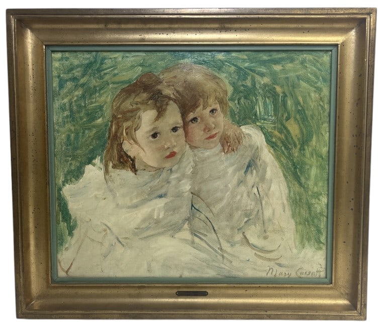 Mary Cassat "Two Little Sisters" Repro On Canvas (1 of 10)
