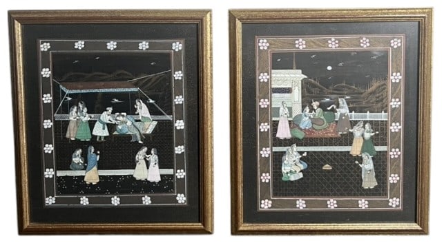 Indian Mughal Style Miniature Paintings (1 of 11)