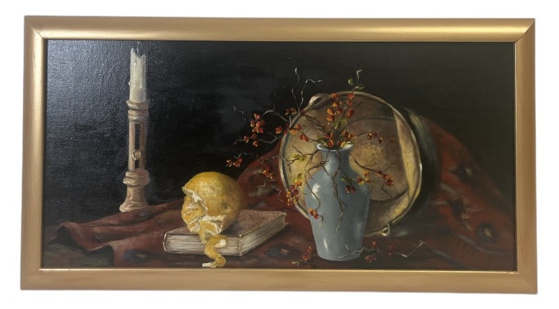 Millang American School Contemporary Still Life: IMPORTANT NOTE: Please be advised that we offer reasonably priced in-house shipping, but you must select Arrange My Own Shipping as part of your post-auction invoice options. Joan A. Millang American 