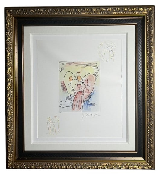 Peter Max Angel w/ Heart (Profile/Sage) HC Etching (1 of 16)