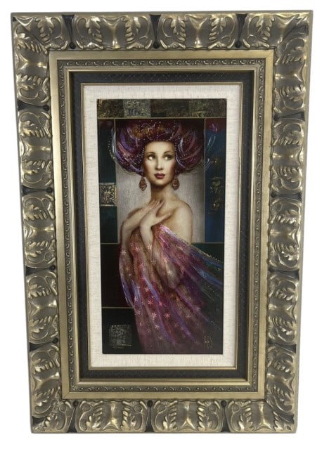 Csaba Markus "Bella Calla" LE Giclee On Canvas: IMPORTANT NOTE: Please be advised that we offer reasonably priced in-house shipping, but you must select Arrange My Own Shipping as part of your post-auction invoice options. Csaba Markus "Bella Calla