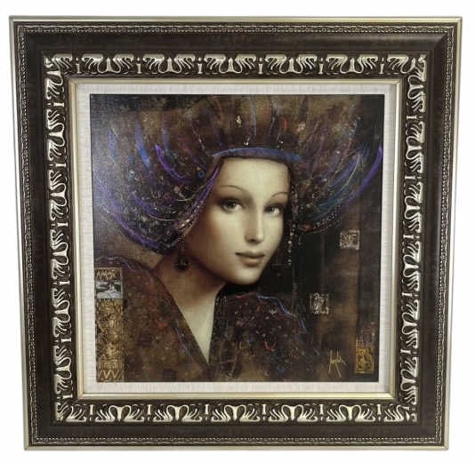 Csaba Markus "Ciania" Embellished Giclee On Canvas: IMPORTANT NOTE: Please be advised that we offer reasonably priced in-house shipping, but you must select Arrange My Own Shipping as part of your post-auction invoice options. Csaba Markus "Ciania" lim