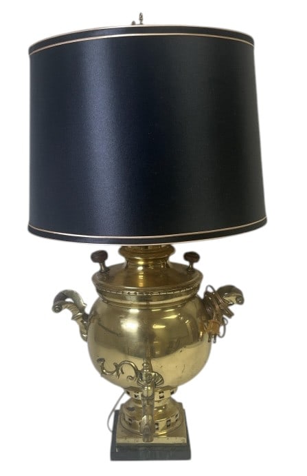 Antique Russian Brass Samovar Lamp (1 of 12)