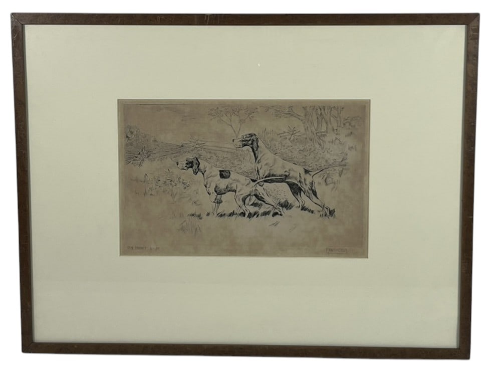 Enno Meyer (American,1874-1947) "On Point" Etching (1 of 10)
