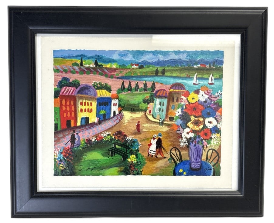 Shlomo Alter Spring Day Signed Serigraph: IMPORTANT NOTE: Legacy Auctions offers reasonably priced in-house and 3rd Party shipping options, but you must select Arrange My Own Shipping as part of your post-auction purchase options. Limited-edi