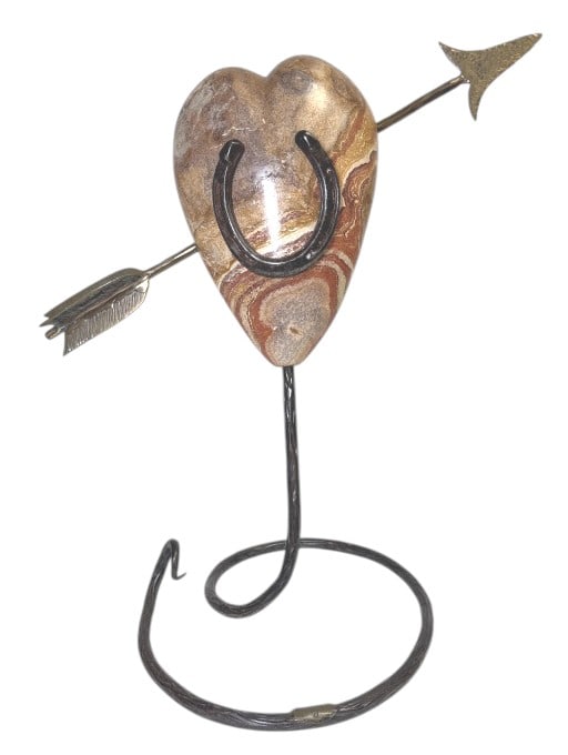 Norman Gitzen Nice Shot Cupid Sandstone & Bronze: IMPORTANT NOTE: Legacy Auctions offers reasonably priced in-house and 3rd Party shipping options, but you must select Arrange My Own Shipping as part of your post-auction purchase options. Norman Gitz