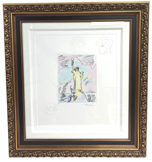 Peter Max Statue of Liberty Etching w/ Remarques: IMPORTANT NOTE: Legacy Auctions offers reasonably priced in-house and 3rd Party shipping options, but you must select Arrange My Own Shipping as part of your post-auction purchase options. 2016 Limite