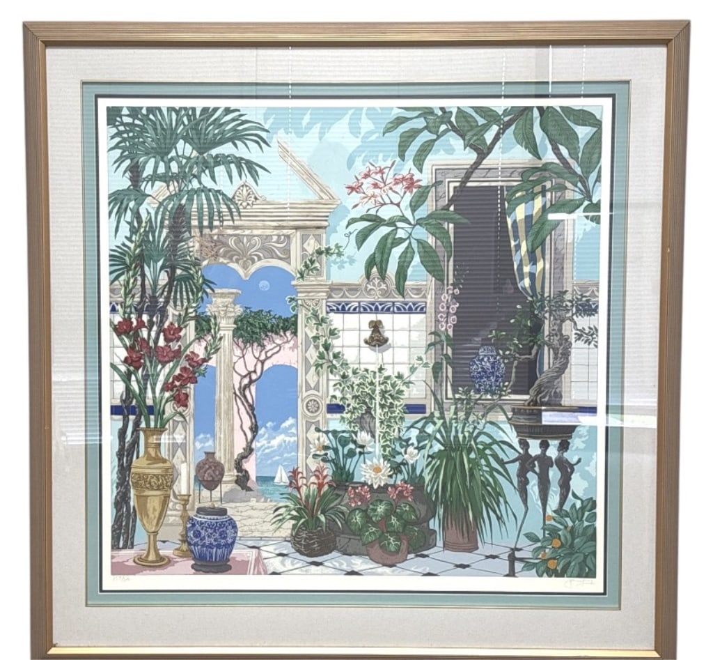 John Kiraly Three Muses Serigraph: IMPORTANT NOTE: Legacy Auctions offers reasonably priced in-house and 3rd Party shipping options, but you must select Arrange My Own Shipping as part of your post-auction purchase options. 1989