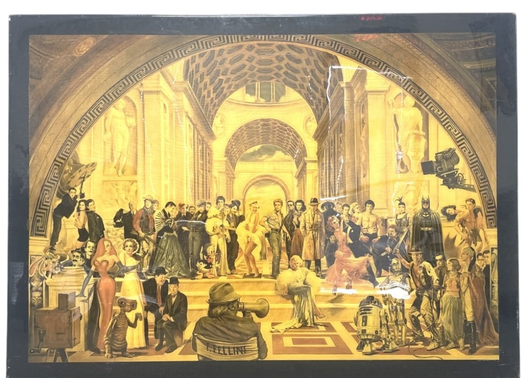 Renato Casaro 100 Years of Film Lacquered Repro: IMPORTANT NOTE: Legacy Auctions offers reasonably priced in-house and 3rd Party shipping options, but you must select Arrange My Own Shipping as part of your post-auction purchase options. Print repro