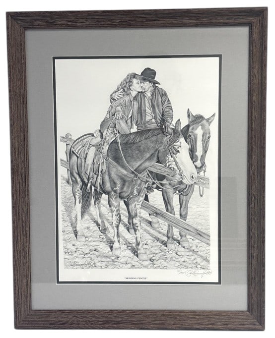 Smith, Paul C. Mending Fences Pencil Drawing Print (1 of 6)