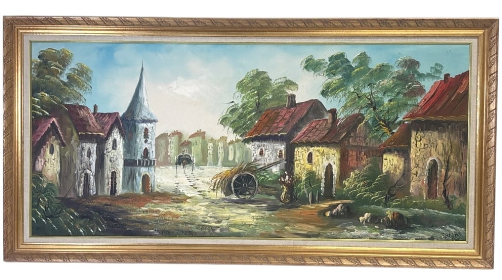 Dutch Landscape Oil Painting on Canvas Signed (1 of 7)