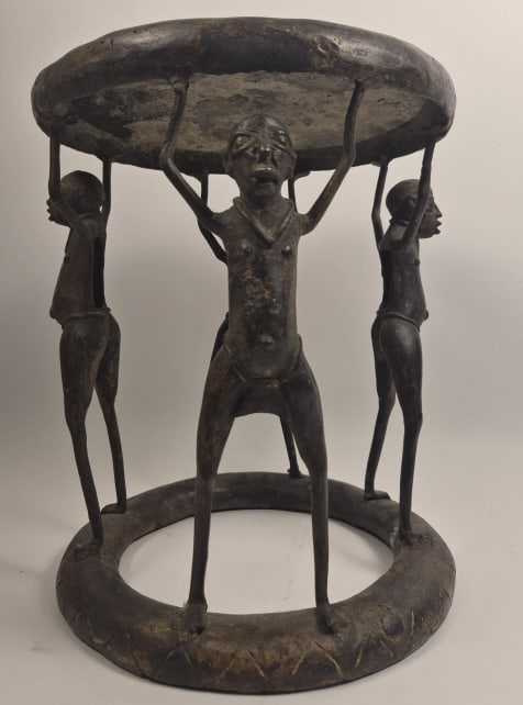 Authentic Bronze Tikar Stool - 11