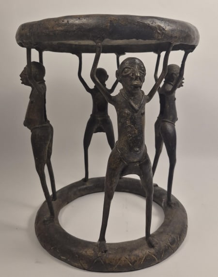 Authentic Bronze Tikar Stool - 2