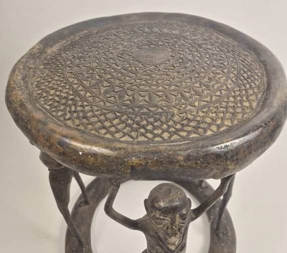 Authentic Bronze Tikar Stool - 3