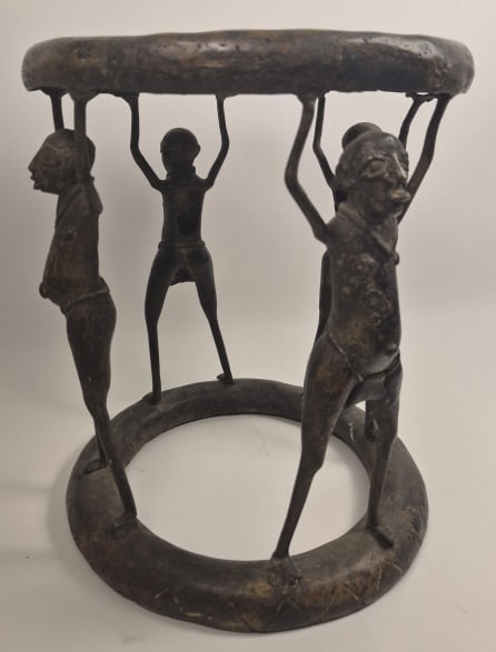 Authentic Bronze Tikar Stool - 8