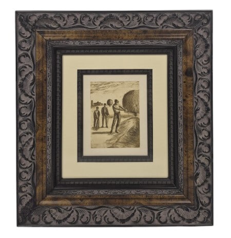 Unsigned Antique Golf Drypoint Etching (1 of 10)