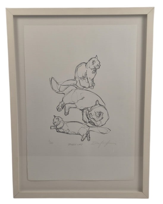 Dylan Lewis "Tabby Cat" Signed LE Print: IMPORTANT NOTE: Legacy Auctions offers reasonably priced in-house and 3rd Party shipping options, but you must select Arrange My Own Shipping as part of your post-auction purchase options. Dylan Lewis