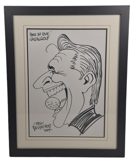 Gary Player Caricature By Buchacher Gailtalgolf: IMPORTANT NOTE: Legacy Auctions offers reasonably priced in-house and 3rd Party shipping options, but you must select Arrange My Own Shipping as part of your post-auction purchase options. Reini