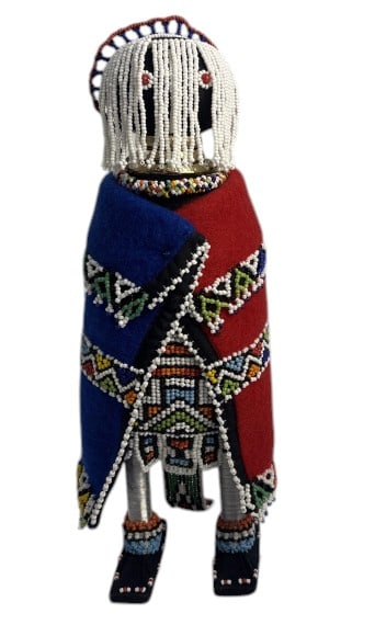 African Handcrafted Bride Ndebele Doll: IMPORTANT NOTE: Legacy Auctions offers reasonably priced in-house and 3rd Party shipping options, but you must select Arrange My Own Shipping as part of your post-auction purchase options. African han