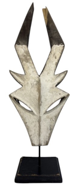 Kwele Antelope Mask Gabon, Central Africa: IMPORTANT NOTE: Legacy Auctions offers reasonably priced in-house and 3rd Party shipping options, but you must select Arrange My Own Shipping as part of your post-auction purchase options. Kwele