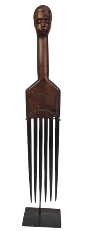 Hand-carved Asante Comb Origin Ghana & Ivory Coast (1 of 8)