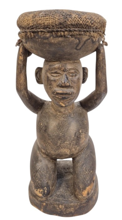 Wood Carved African Figure Unknown Origin: IMPORTANT NOTE: Legacy Auctions offers reasonably priced in-house and 3rd Party shipping options, but you must select Arrange My Own Shipping as part of your post-auction purchase options. Wood-carved