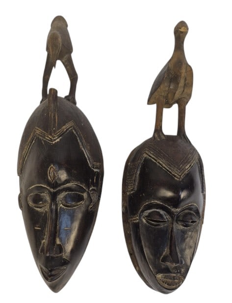 Traditional African Wood Carved Masks Ivory Coast (1 of 15)