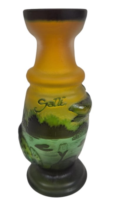 Galle Art Nouveau Cameo Glass Miniature Vase: IMPORTANT NOTE: Legacy Auctions offers reasonably priced in-house and 3rd Party shipping options, but you must select Arrange My Own Shipping as part of your post-auction purchase options. Galle Art N