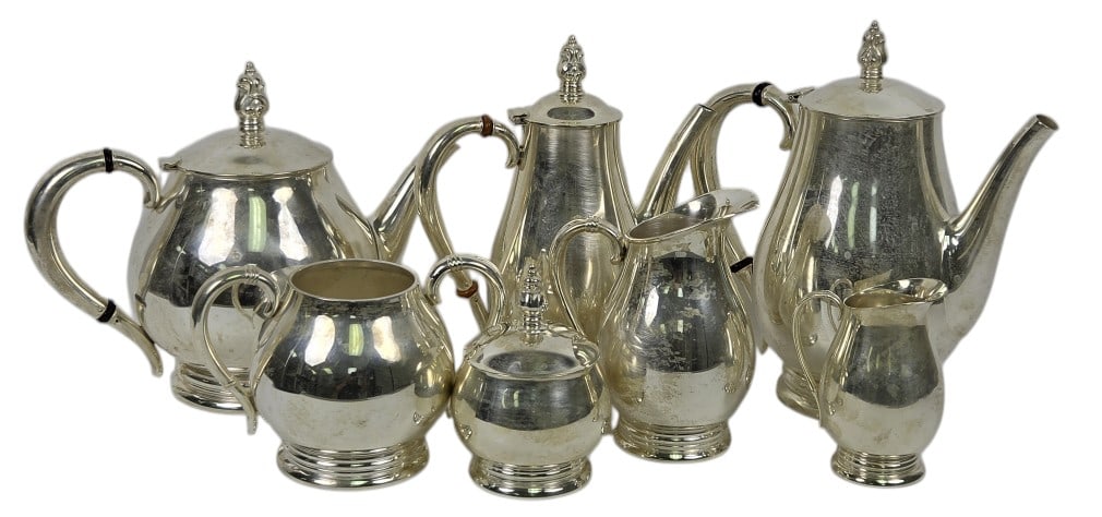 Royal Danish Sterling Tea Set 3062 Grams (1 of 14)
