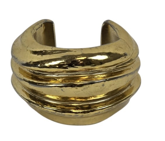 Christian Lacroix Gold-Toned Abstract Bracelet: IMPORTANT NOTE: Legacy Auctions offers reasonably priced in-house and 3rd Party shipping options, but you must select Arrange My Own Shipping as part of your post-auction purchase options. Bracelet ha