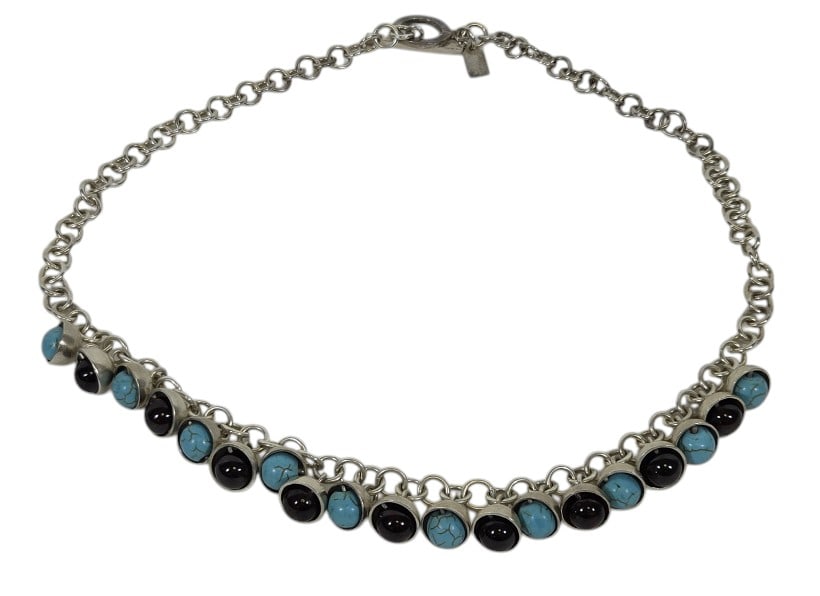 Rox Designer 950 Silver Necklace Turquoise, Quartz: IMPORTANT NOTE: Legacy Auctions offers reasonably priced in-house and 3rd Party shipping options, but you must select Arrange My Own Shipping as part of your post-auction purchase options. Stamped wit