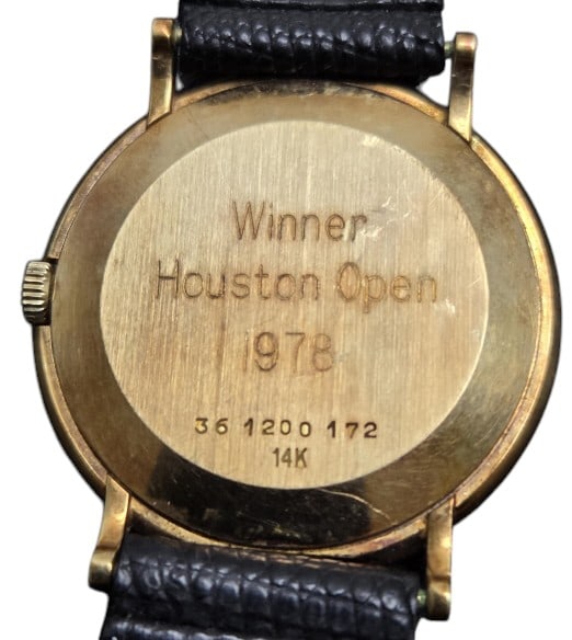 1978 Houston Open Winner 14k Movado Wristwatch: IMPORTANT NOTE: Legacy Auctions offers reasonably priced in-house and 3rd Party shipping options, but you must select Arrange My Own Shipping as part of your post-auction purchase options. Movado 14k 