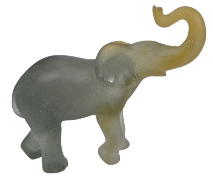 Daum France Pate de Verre Elephant Sculpture: IMPORTANT NOTE: Legacy Auctions offers reasonably priced in-house and 3rd Party shipping options, but you must select Arrange My Own Shipping as part of your post-auction purchase options. Daum France