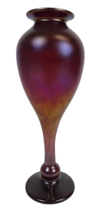 Chris Heilman '79 Signed Iridescent Glass Vase (1 of 11)