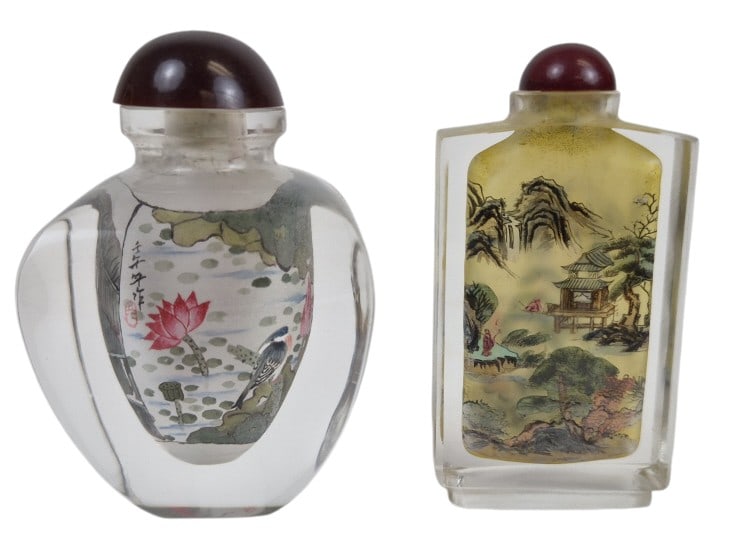 Reverse Painted Hand Carved Chinese Snuff Bottles (1 of 16)