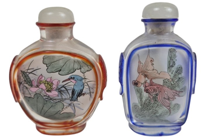 Reverse Painted Hand Carved Chinese Snuff Bottles (1 of 12)