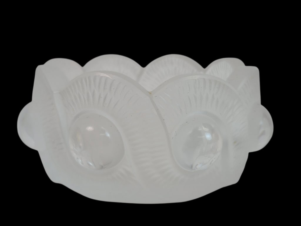 Lalique France GAO Frosted Crystal Bowl: IMPORTANT NOTE: Legacy Auctions offers reasonably priced in-house and 3rd Party shipping options, but you must select Arrange My Own Shipping as part of your post-auction purchase options. Lalique
