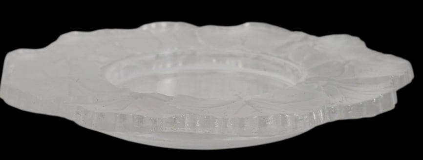 Lalique France Leaf Plate: IMPORTANT NOTE: Legacy Auctions offers reasonably priced in-house and 3rd Party shipping options, but you must select Arrange My Own Shipping as part of your post-auction purchase options. Llaique