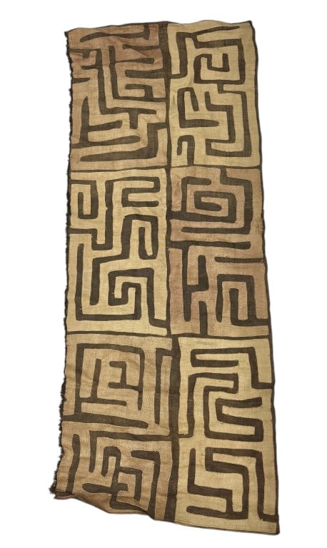 African Kuba Textile. Hand Woven, Raffia Skirt: IMPORTANT NOTE: Legacy Auctions offers reasonably priced in-house and 3rd Party shipping options, but you must select Arrange My Own Shipping as part of your post-auction purchase options. African clo