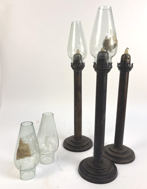 Indian Brass, Spring Loaded Candlestick Holder Set: IMPORTANT NOTE: Legacy Auctions offers reasonably priced in-house and 3rd Party shipping options, but you must select Arrange My Own Shipping as part of your post-auction purchase options. 19th or ear