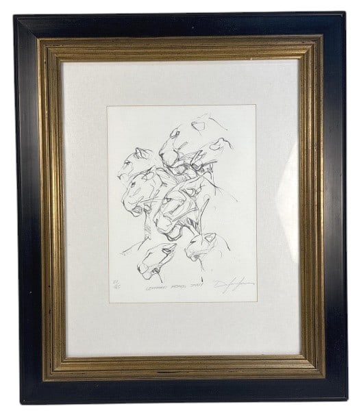 Dylan Lewis "Leopard Heads Study" Signed LE Print: IMPORTANT NOTE: Legacy Auctions offers reasonably priced in-house and 3rd Party shipping options, but you must select Arrange My Own Shipping as part of your post-auction purchase options. Dylan Lewis