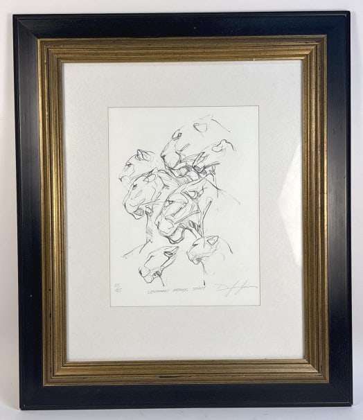 Dylan Lewis "Leopard Heads Study" Signed LE Print - 2