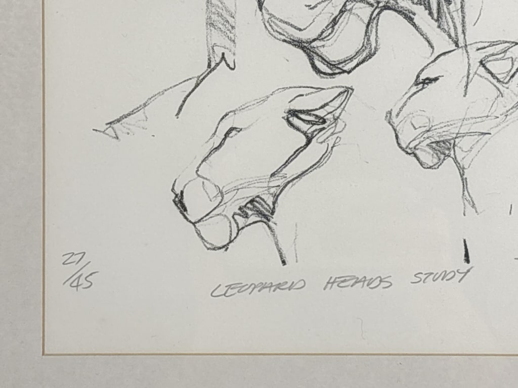 Dylan Lewis "Leopard Heads Study" Signed LE Print - 3