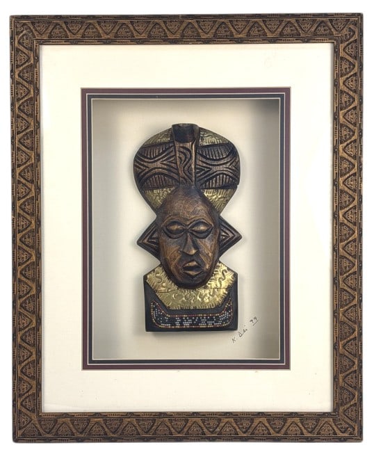African Art. Hand-Made, Ghanian Mask: IMPORTANT NOTE: Legacy Auctions offers reasonably priced in-house and 3rd Party shipping options, but you must select Arrange My Own Shipping as part of your post-auction purchase options.