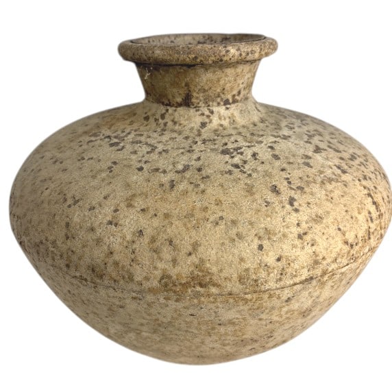Indian, Hand Forged Iron, Water Vessel: IMPORTANT NOTE: Legacy Auctions offers reasonably priced in-house and 3rd Party shipping options, but you must select Arrange My Own Shipping as part of your post-auction purchase options. Made in Ind