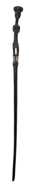 Hand Carved Female African Figural Walking Stick (1 of 8)