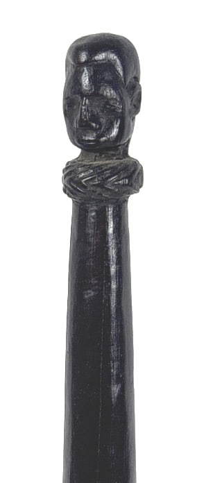 African Ebony, Hand-Carved, Wooden Tribal Staff: IMPORTANT NOTE: Legacy Auctions offers reasonably priced in-house and 3rd Party shipping options, but you must select Arrange My Own Shipping as part of your post-auction purchase options. East Africa